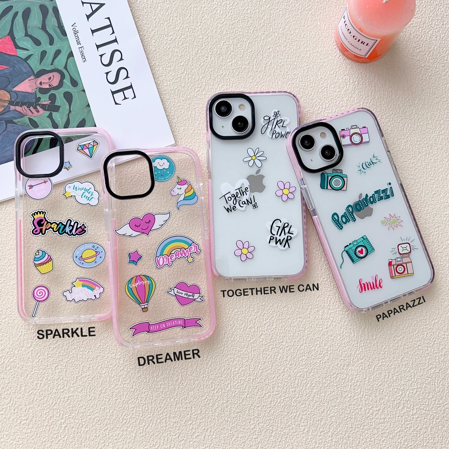 Impact Proof Silicon Case For iPhone ( Cute Stickers )