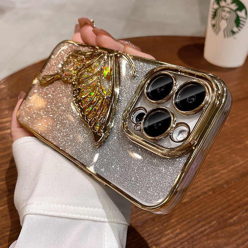 Premium Butterfly Glitter 2in1 case for iPhone 11/12/13/14/15/16(pro and pro max)