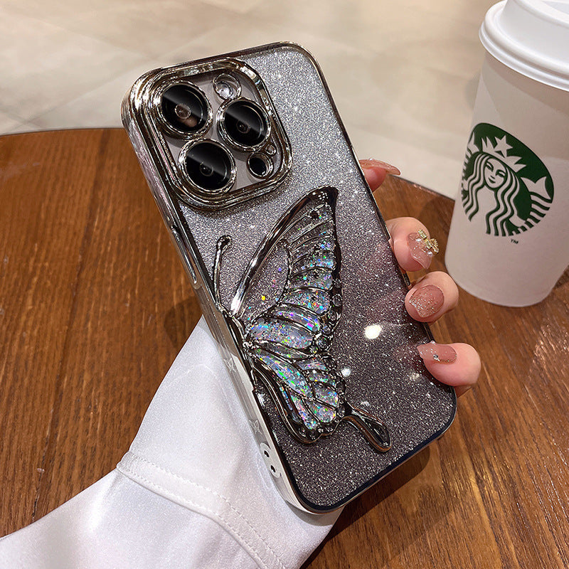 Premium Butterfly Glitter 2in1 case for iPhone 11/12/13/14/15/16(pro and pro max)