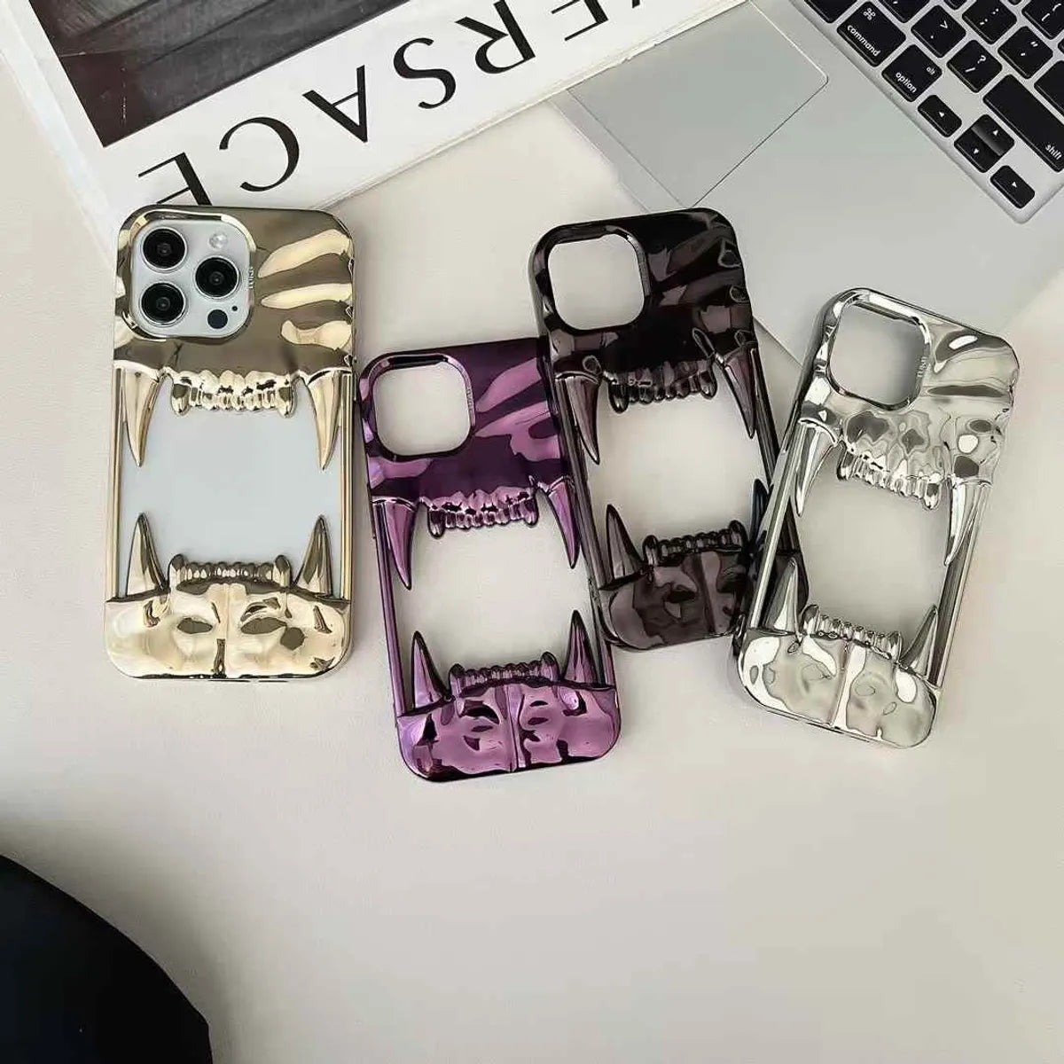 Luxury Tiger Fang Silicon case for iPhone 13/14/15/16(Pro and Promax )
