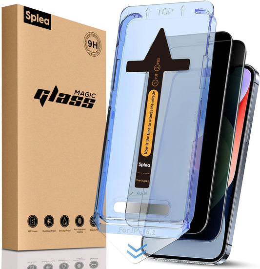 Splea Magic Screen Protector Tempered Glass For iPhone)