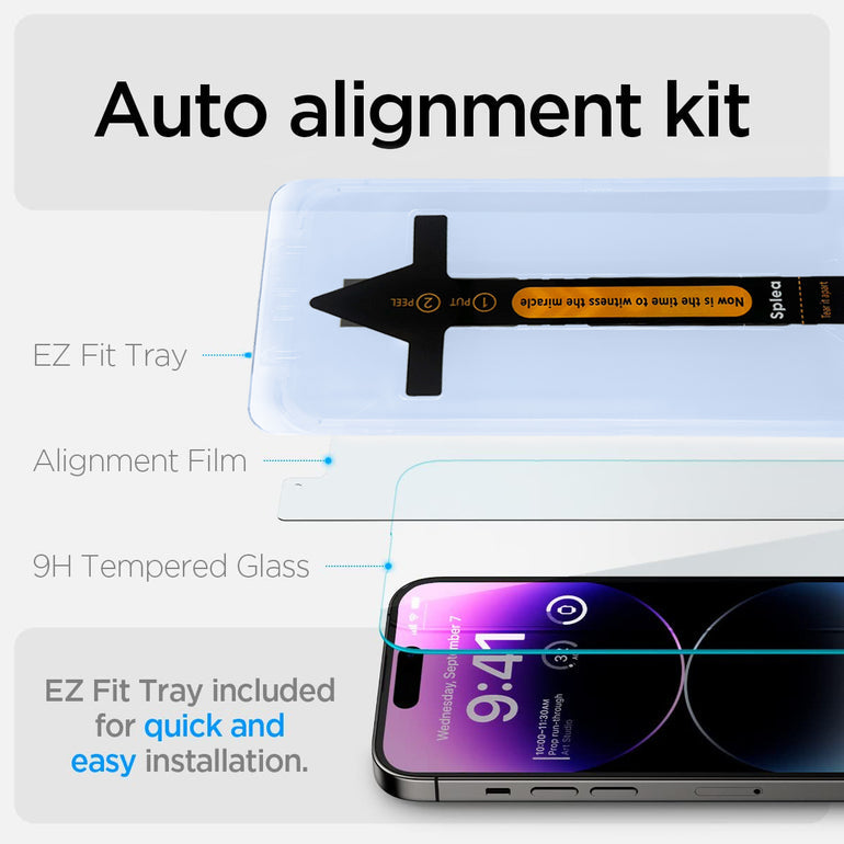 Splea Magic Screen Protector Tempered Glass For iPhone)