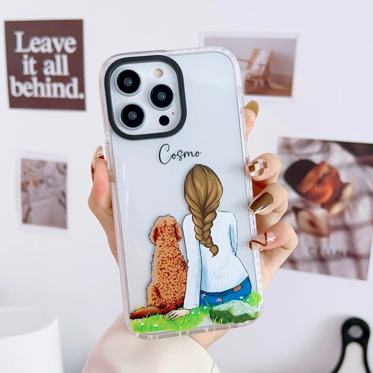 iPhone Impact Proof Customised Silicon Case ( A Girl With Dog )