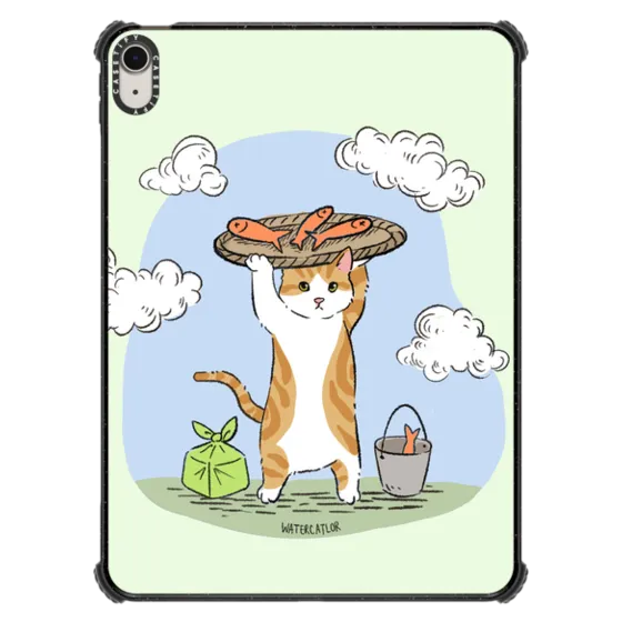 Cat Fishing Style Silicon Designer iPad Case
