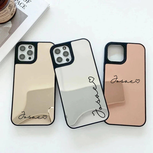 Reflective Mirror Customised Case for iPhone ( Silver & Rose Gold )