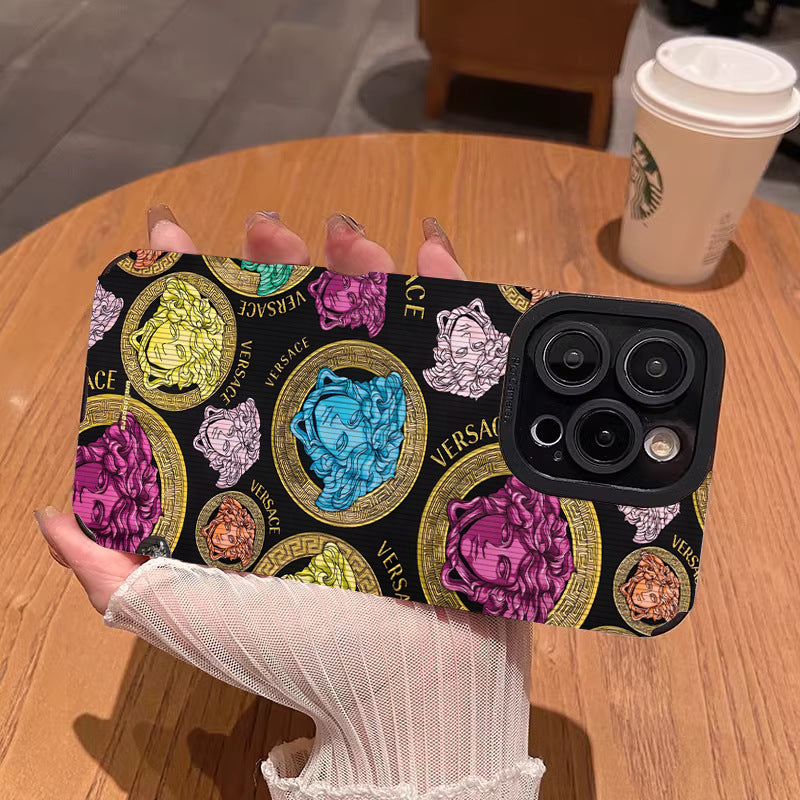Versace Medusa Pop Art iPhone 13/14/15/16/16E  (Basic, Pro, Pro-Max) - Full Protectionok while protecting the phone from scratches and impacts.