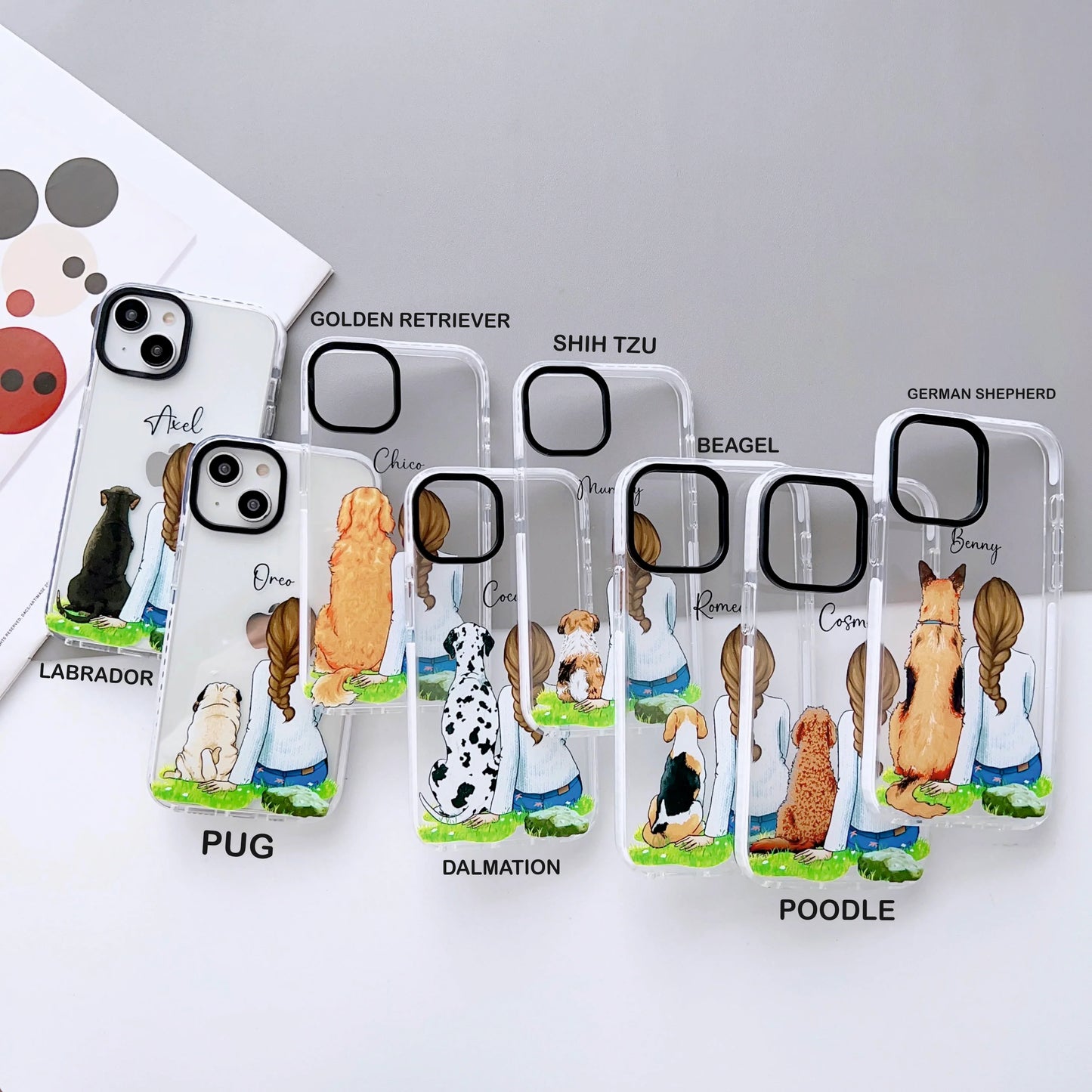 iPhone Impact Proof Customised Silicon Case ( A Girl With Dog )