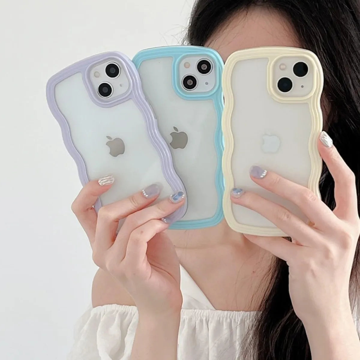 Protective Hybrid Curly Wave case for iPhone 6/7/8/X/XR/XSMAX/11/12/13/14/15/16(Pro and Promax