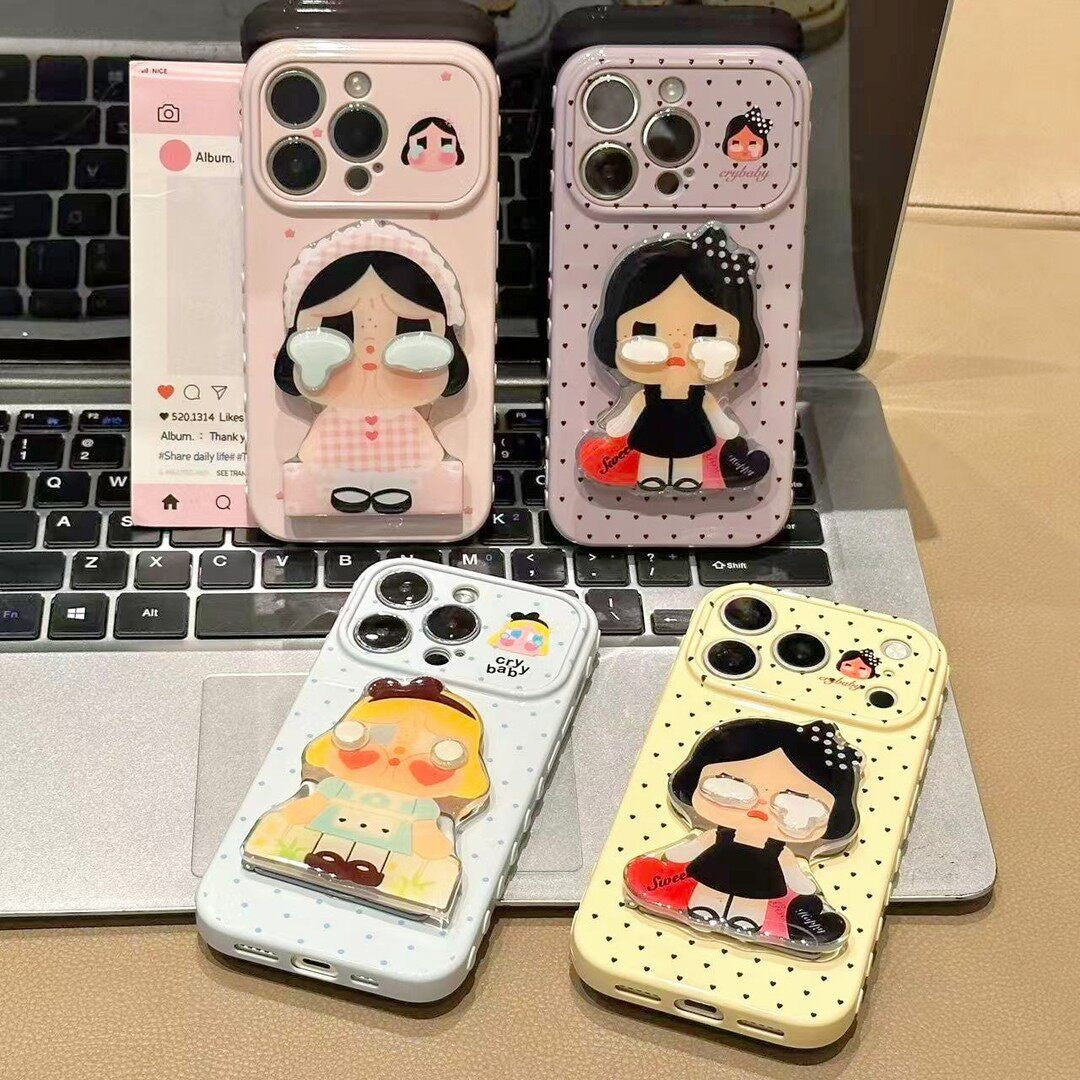 Cute Crybaby Mirror Phone Case for iPhoneHuaweiXiaomiVivo