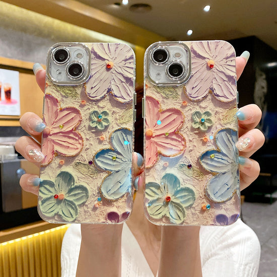 Sparkling Floral iPhone 1716 Pro Max Case  Glamorous Protection