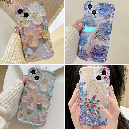 Oil Painting Floral iPhone 17 Pro Max Silicone Case