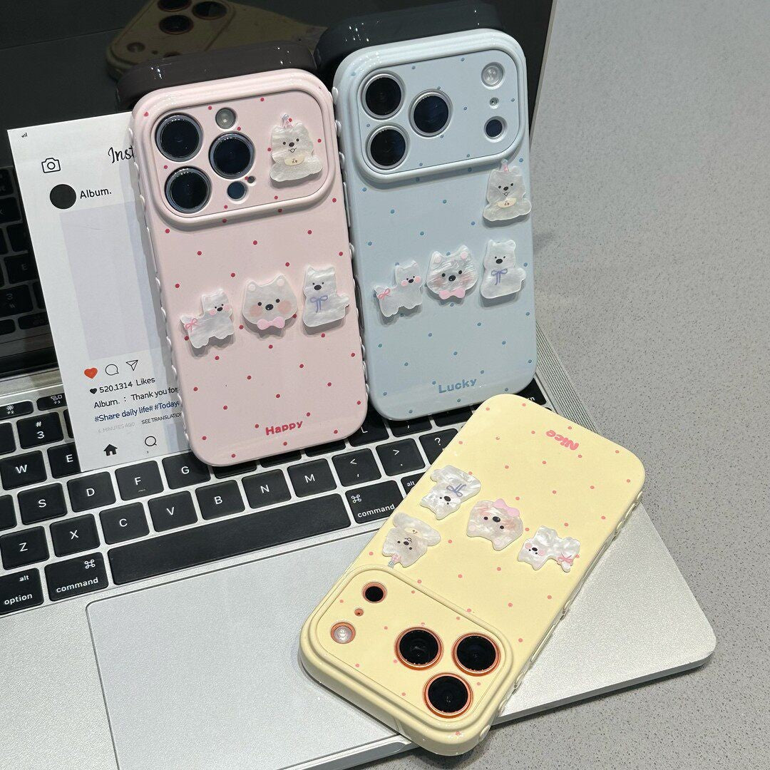 Cute Hearts  Dots iPhone 15 Pro Max Case